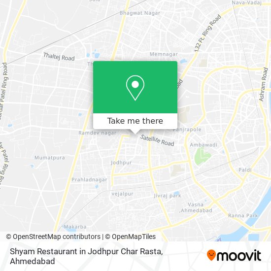Shyam Restaurant in Jodhpur Char Rasta map