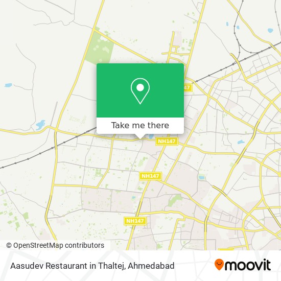 Aasudev Restaurant in Thaltej map