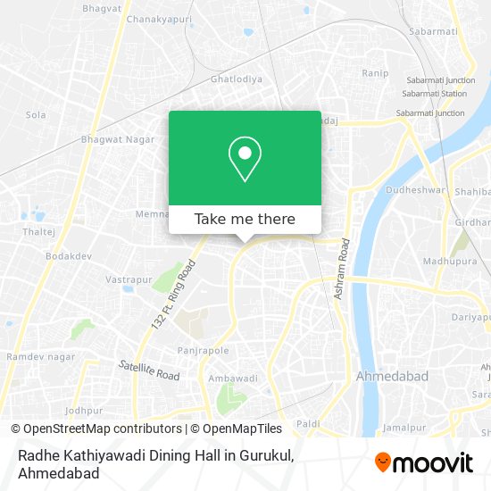 Radhe Kathiyawadi Dining Hall in Gurukul map
