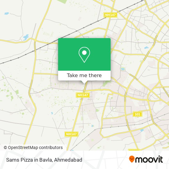 Sams Pizza in Bavla map