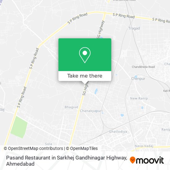 Pasand Restaurant in Sarkhej Gandhinagar Highway map