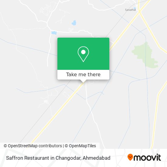 Saffron Restaurant in Changodar map