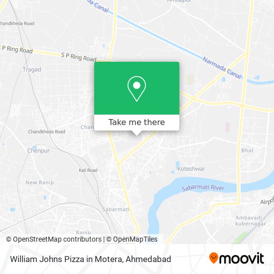 William Johns Pizza in Motera map