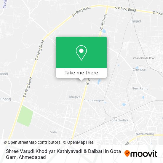 Shree Varudi Khodiyar Kathiyavadi & Dalbati in Gota Gam map