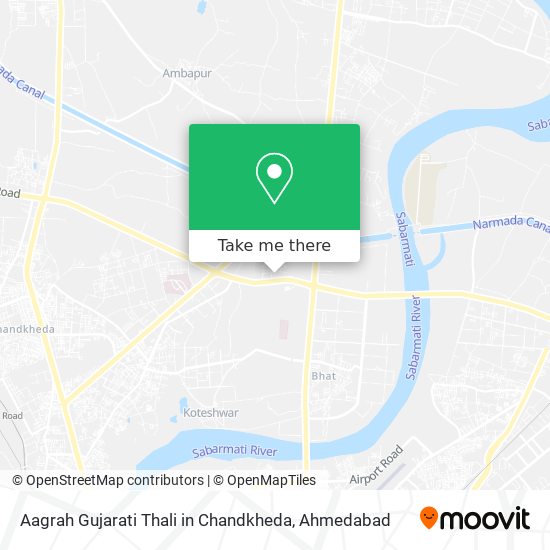 Aagrah Gujarati Thali in Chandkheda map