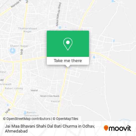 Jai Maa Bhavani Shahi Dal Bati Churma in Odhav map