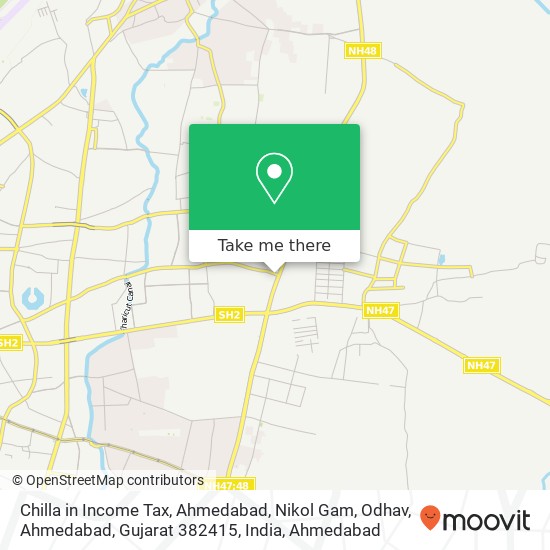 Chilla in Income Tax, Ahmedabad, Nikol Gam, Odhav, Ahmedabad, Gujarat 382415, India map