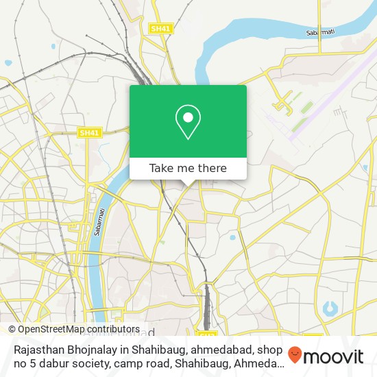 Rajasthan Bhojnalay in Shahibaug, ahmedabad, shop no 5 dabur society, camp road, Shahibaug, Ahmedab map