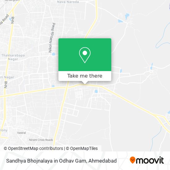Sandhya Bhojnalaya in Odhav Gam map