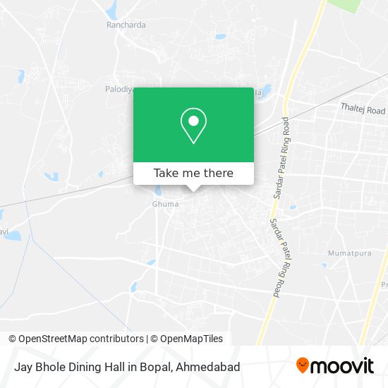 Jay Bhole Dining Hall in Bopal map