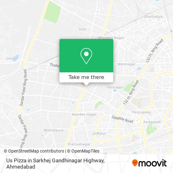 Us Pizza in Sarkhej Gandhinagar Highway map
