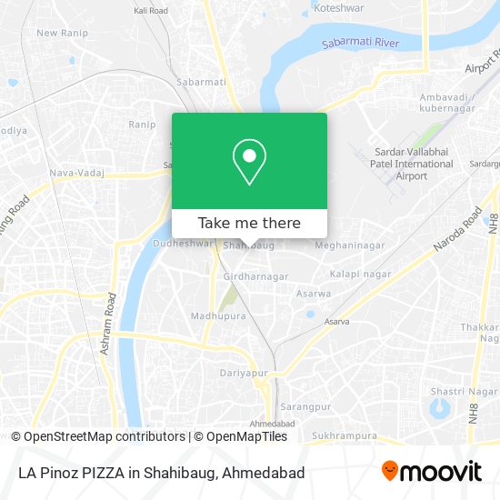 LA Pinoz PIZZA in Shahibaug map