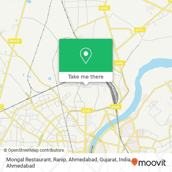Mongal Restaurant, Ranip, Ahmedabad, Gujarat, India map