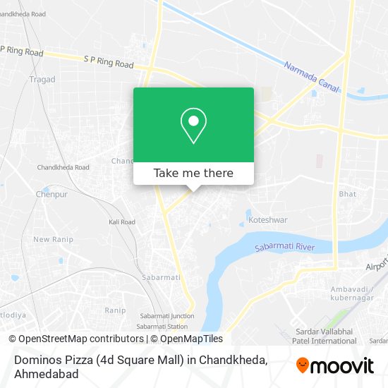 Dominos Pizza (4d Square Mall) in Chandkheda map
