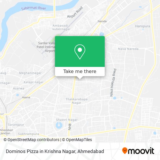 Dominos Pizza in Krishna Nagar map