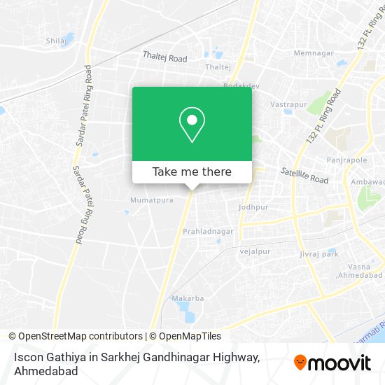 Iscon Gathiya in Sarkhej Gandhinagar Highway map