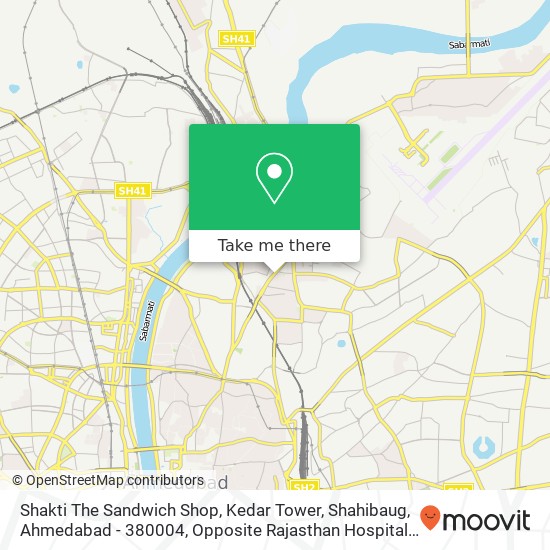 Shakti The Sandwich Shop, Kedar Tower, Shahibaug, Ahmedabad - 380004, Opposite Rajasthan Hospital map