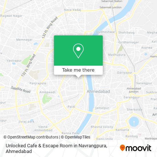 Unlocked Cafe & Escape Room in Navrangpura map