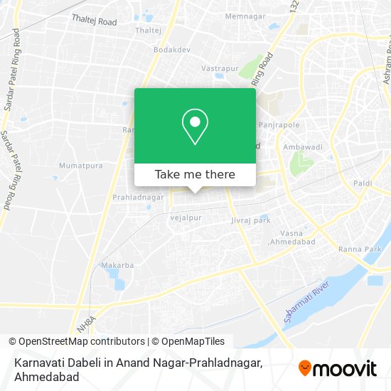 Karnavati Dabeli in Anand Nagar-Prahladnagar map