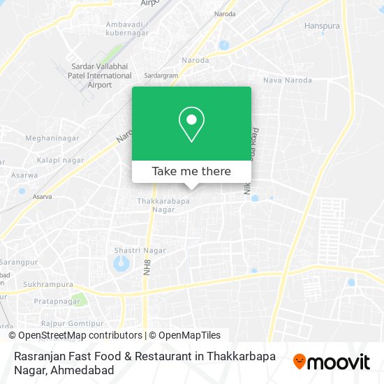 Rasranjan Fast Food & Restaurant in Thakkarbapa Nagar map