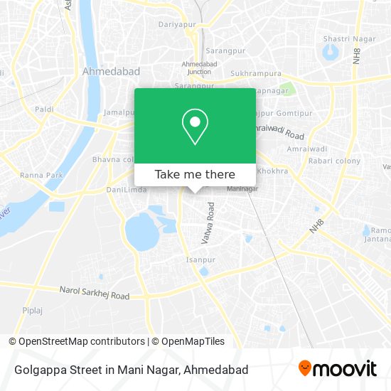 Golgappa Street in Mani Nagar map