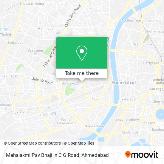 Mahalaxmi Pav Bhaji in C G Road map