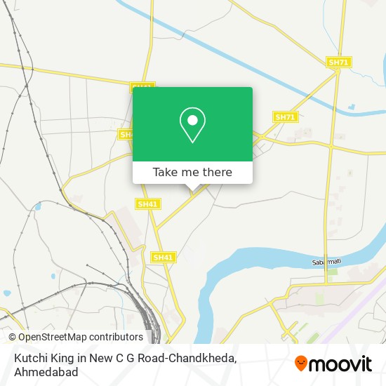 Kutchi King in New C G Road-Chandkheda map