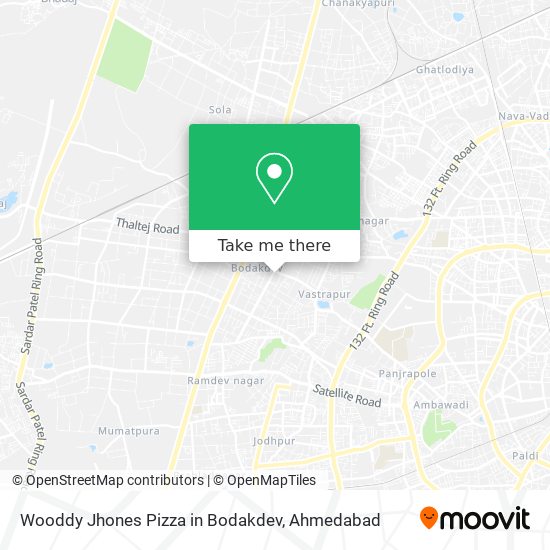 Wooddy Jhones Pizza in Bodakdev map