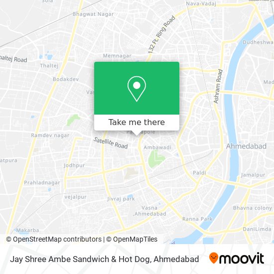 Jay Shree Ambe Sandwich & Hot Dog map