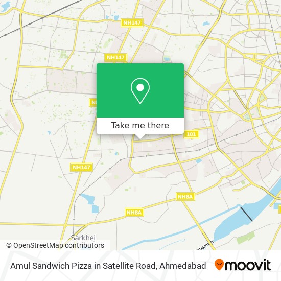 Amul Sandwich Pizza in Satellite Road map