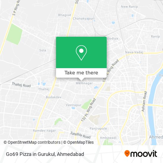 Go69 Pizza in Gurukul map