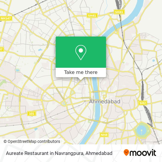 Aureate Restaurant in Navrangpura map