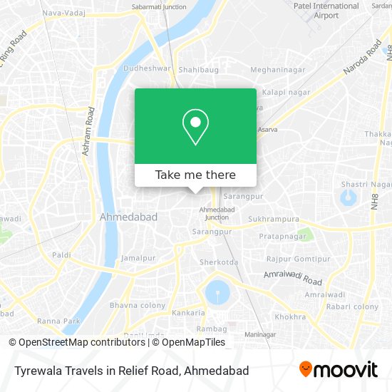 Tyrewala Travels in Relief Road map
