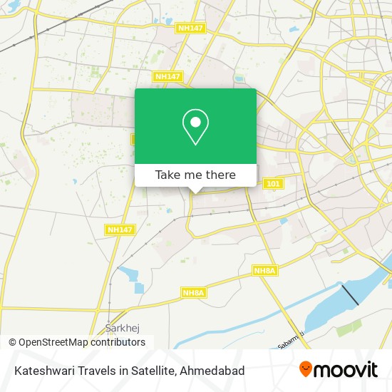 Kateshwari Travels in Satellite map