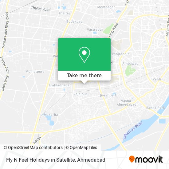Fly N Feel Holidays in Satellite map