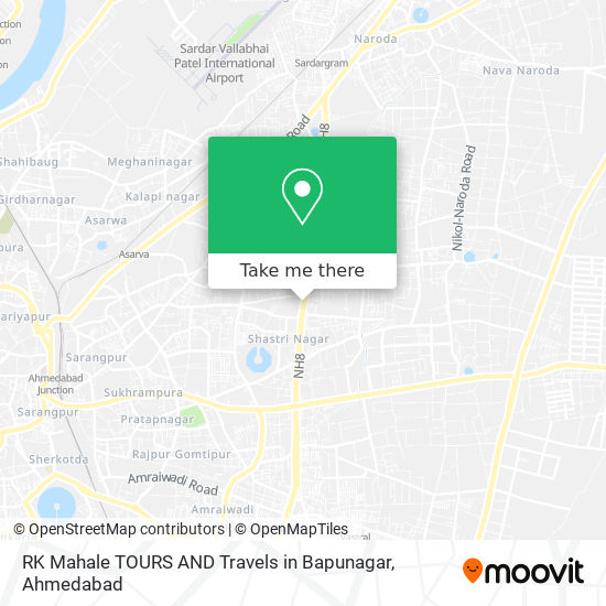 RK Mahale TOURS AND Travels in Bapunagar map