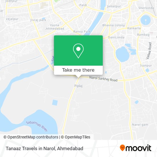 Tanaaz Travels in Narol map