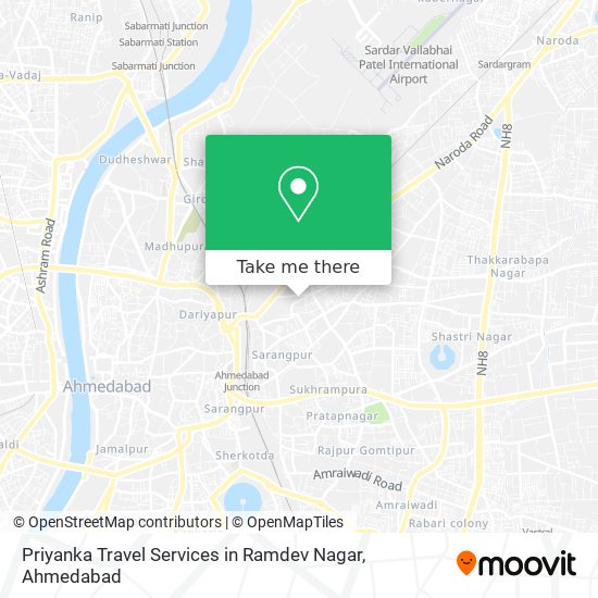 Priyanka Travel Services in Ramdev Nagar map