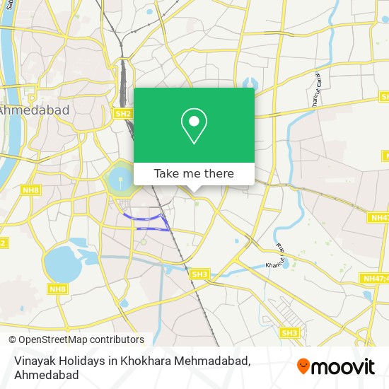 Vinayak Holidays in Khokhara Mehmadabad map