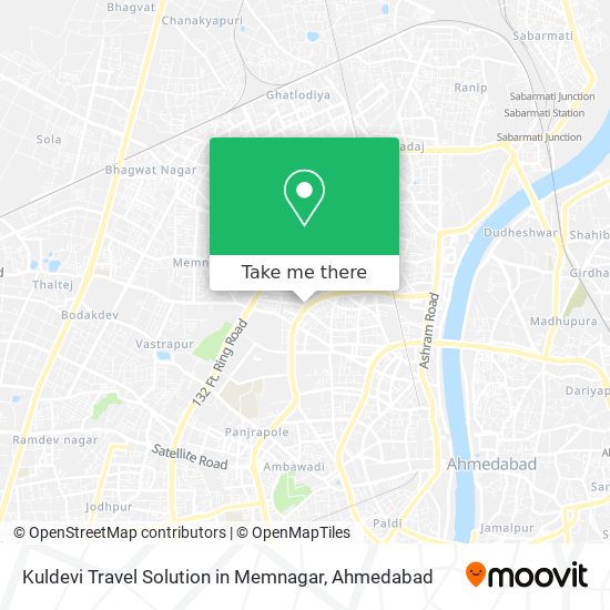 Kuldevi Travel Solution in Memnagar map