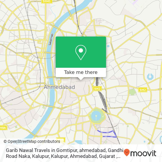 Garib Nawal Travels in Gomtipur, ahmedabad, Gandhi Road Naka, Kalupur, Kalupur, Ahmedabad, Gujarat map