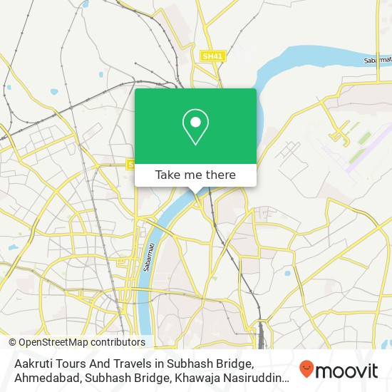 Aakruti Tours And Travels in Subhash Bridge, Ahmedabad, Subhash Bridge, Khawaja Nasiruddin Chisty R map