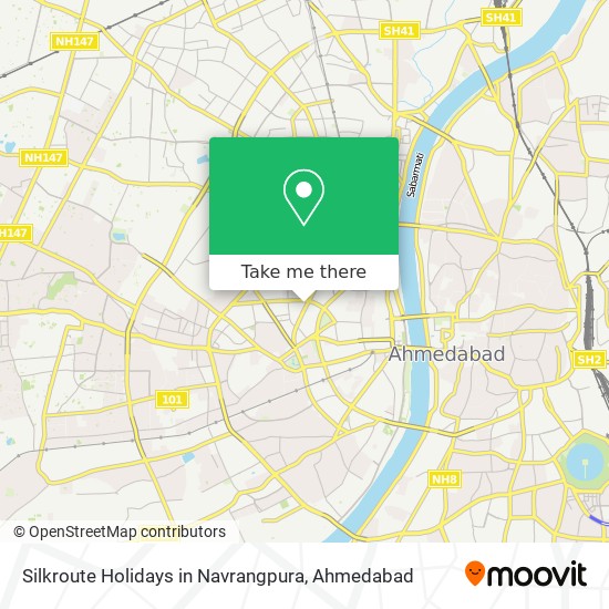 Silkroute Holidays in Navrangpura map
