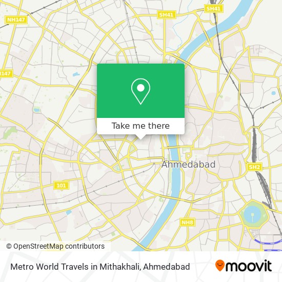 Metro World Travels in Mithakhali map