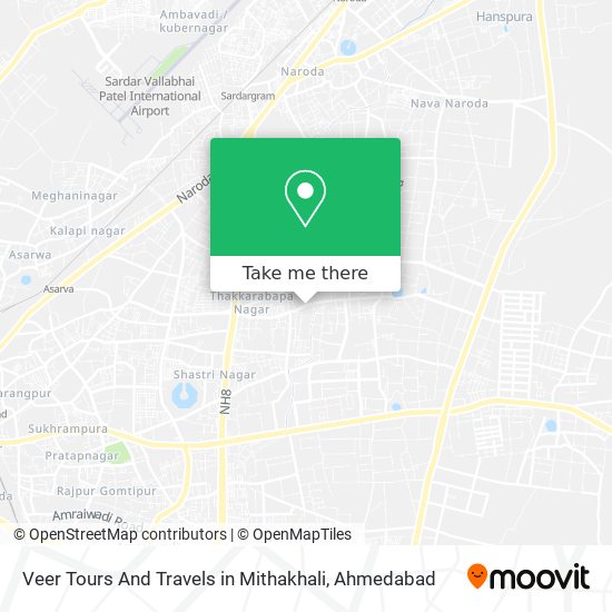 Veer Tours And Travels in Mithakhali map