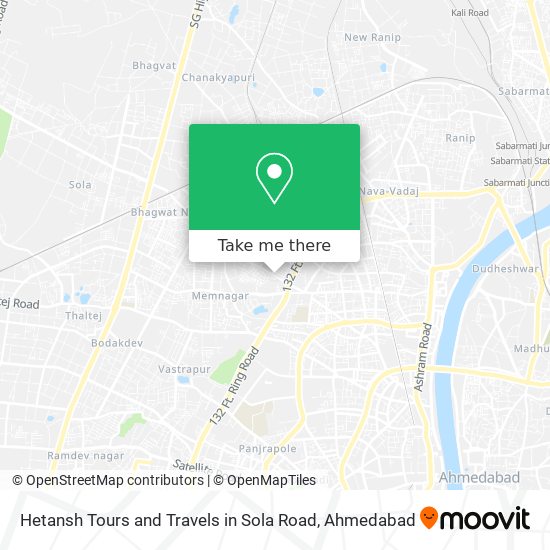 Hetansh Tours and Travels in Sola Road map