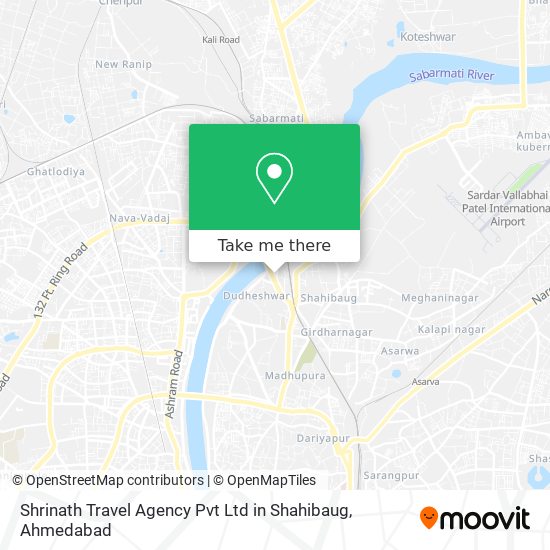 Shrinath Travel Agency Pvt Ltd in Shahibaug map