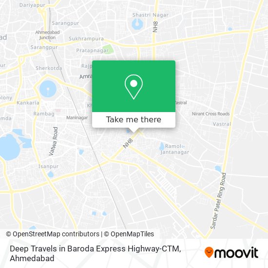 Deep Travels in Baroda Express Highway-CTM map
