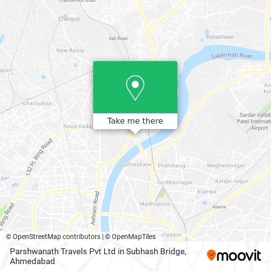 Parshwanath Travels Pvt Ltd in Subhash Bridge map