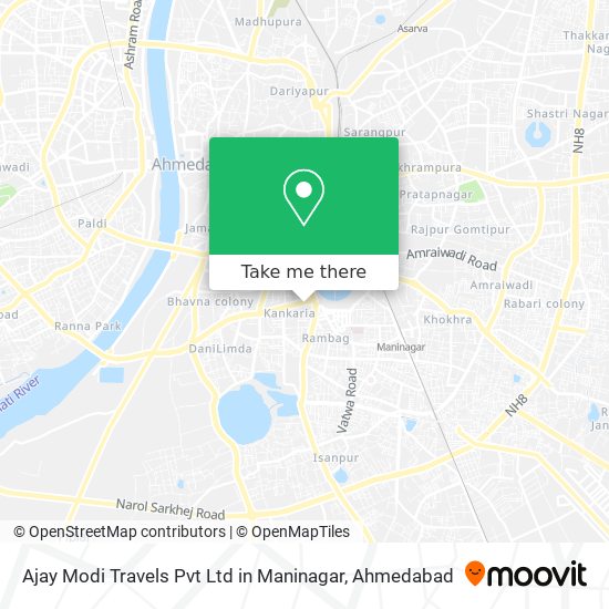 Ajay Modi Travels Pvt Ltd in Maninagar map